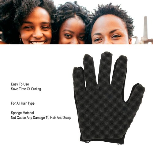 Hair Sponge Gloves, Curly Sponge Gloves, Hair Sponge Hair Sponge Barber Sponge Hair Sponge, Hair Curling Sponge Gloves for Barbers Hair Brush Sponges