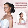 MONIXI Ponytail Extension, 10" Short Wavy Natural Curly Hair Claw Clip Ponytail Invisible Extension Synthetic Drawstring Women's Hair (10 Inch, Natural Black)