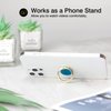 [2 Pack] Round Mirror Design Cell Phone Ring Holder Stand, 360 Degree Rotation and 180 DegreeAdjustable Finger Ring Kickstand with Polished Metal Phone Grip (Gold)