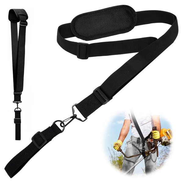 Weed Eater Strap, Trimmer Strap Shoulder Easy,Strap Weed Wacker for Weed Eaters Clearance, String Trimmer, Leaf Blower (Black)