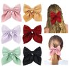 inSowni 6 Pack Solid Ponytail Big Bow Alligator Hair Clips Duckbill Barrettes Hair Bows Accessories for Women Girls Teens