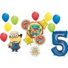 Anagram Despicable Me Minions 5th Birthday Party Balloon Bouquet Decorations, BQ_4271