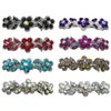 JCGY Set of 8 Hair Barrettes Small French Clip Barrettes Sparkly Crystals, 1 each of 8 colors-1338-8