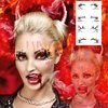 Ylapagne Halloween Eye Black Tattoos Witch Shadow Stickers Spider Face Makeup Temporary Tattoos Self-Adhesive Decals for Women Girls Halloween Party Decorations 4 Pcs