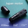 Rattlesnake Rotary Tattoo Machine Pen 1850mAh Power LED Digital Display Japan Motor(matte black)