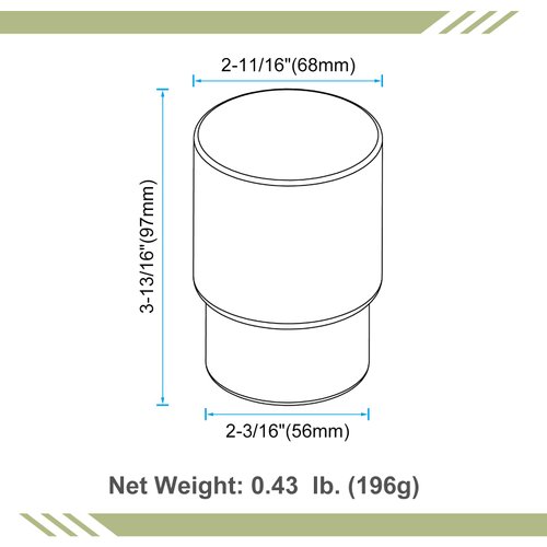 Tumbler Glass, Frosted Bathroom Rinsing Cup, Replacement Tumbler for Aomasi Toothbrush Holder
