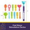 Special Supplies Buzz Buddy Oral Motor Stimulation kit with 12 Soft Textured Interchangeable Heads, Calm Sensory Needs, Support Speech, and Stimulate Self Feeding, Gentle Vibrations