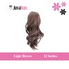 JUVABUN Claw Clip Wavy Ponytail Extension 12'- Light Brown | Hair Extension Clips | Synthetic Ponytail Extension | Wavy Hair Extensions | Washable Realistic And Synthetic |human hair - Light Brown