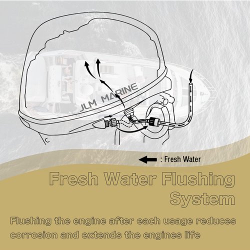 JLM MARINE 17913-99E12 Water Flush Plug Kit for Suzuki 4 Stroke DF 25-140 HP Outboard Motor with O-Ring Gasket 09280-13005