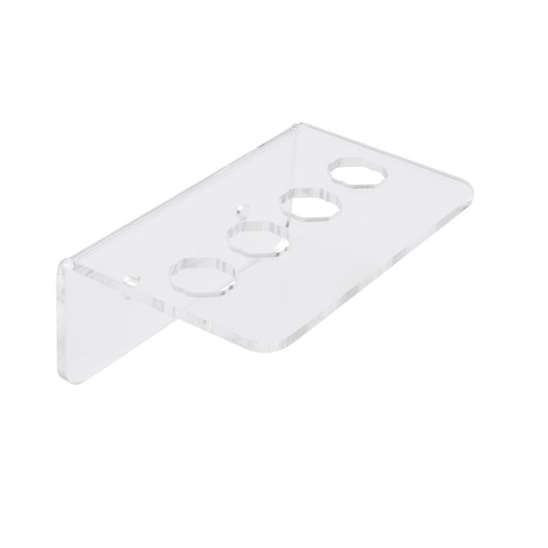 Oedema Clear Acrylic 4-Slot Floating Shear Holder Organizer Wall Mount Scissor Holder Convenient Salon Tool Holder with Screws for Hair Salon, SPA Salon, Barber Shop, 5.12 Inch Length