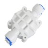 Longdex 1/4" Tube 4 Way Port Auto Shut Off Valve with Push Fittings For RO Reverse Osmosis Water Filter System