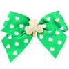 Saint Patrick’s Day Bow with Shamrock, Festive Hair Accessory with Alligator Clip, St. Patty’s Hairpiece, One Size Fits Most