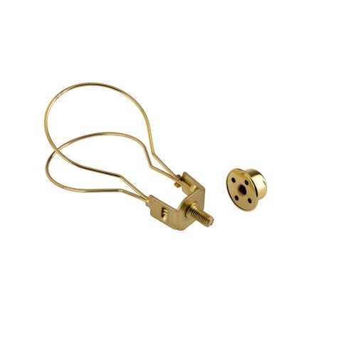Creative Hobbies® Lamp Shade Light Bulb Clip Adapter Clip on with Shade Attaching Finial Top, Gold Color