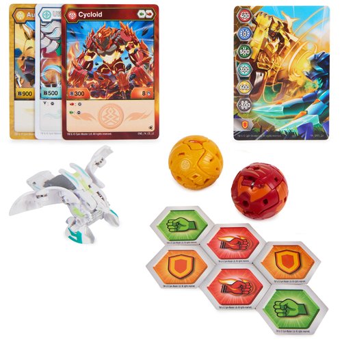 Bakugan Legends Starter Pack 3-Pack, Sairus Ultra with Auxillataur and Cycloid, Collectible Action Figures, Ages 6 and Up
