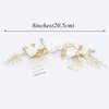Yean Flower Wedding Hair Comb Pearl Bridal Hair Piece Crystal Hair Accessories for Women and Girls (Gold)