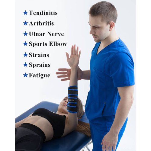 Elbow Brace, Adjustable Elbow Splint Support Immobilizer Brace Stabilizer Sleeping for Cubital Tunnel Syndrome, Comfortable for Ulnar Nerve entrapment Relief Pain and Tendinitis Fit Men ＆ Women