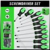 SWANLAKE 11PCS Screwdriver Set, Magnetic 5 Phillips and 5 Flat Head Tips for Fastening and Loosening Seized (11PCS)