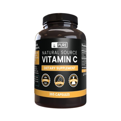 PURE ORIGINAL INGREDIENTS Vitamin C (365 Capsules) No Stearates or Rice Fillers, Gluten-Free, Vitamin C with No Additives