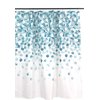 Serafina Home Mineral Blue Teal Modern Fabric Shower Curtain for Bathroom: Cascading Water Splash Pattern of Turquoise, Aqua, and White
