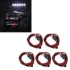 RC Car Light, 5 Sets 4 LED RC Car Light High Brightness Diameter 5mm White Red Light RC LED Lights Kits for Modified HeadlightsBody Parts