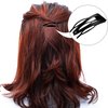 24 Pieces Double Grip Hair Clips Metal Snap Hair Clips Women Hair Barrettes for Hair Making, Salon Supplies (Black, 2 Inch)