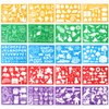 HADDIY Kids Drawing Stencils Set , 20 Pcs Plastic Stencil Kit 300+ Patterns Drawing Templates for Girls & Boys Gift and Card Making