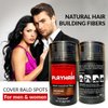 Hair Building Fibers 100% Natural Keratin to Conceal Bald spot instantly Thinning Hair, & Cover Up in 7 colors by PLAYHAIR (Medium Brown)