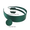 Wecoe Satin Headband Women 1.6 Inch Wide Silk Headband Dark Green Headband Non Slip Fashion Plain Head Band Solid Hair Band DIY Holiday Hair Accessories for Women Girls Diademas Para Mujer Gifts