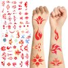 Y 10 Sheet Eye Makeup Temporary Tattoo Stickers Women Girls Makeup Festival Carnival Birthday Party Fake Body Tattoos for Girls Beautiful Cosmetics Theme Face Tattoos Body Tattoos