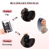 YIBANG Ombre Gray Ponytail Hair Extensions hairpiece - for black women Drawstring Long Curly Pony Tail Hair Extainson Fake Ponytail Clip in Ponytail