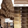 Joyful Young Semi Permanent Hair Color Mask, Hair Coloring Depositing Conditioner, Vegan Magic Hair Dye Conditioner, Colors Hair in Minutes Long Lasting Ammonia FREE, Cover Gray 300ml (LIGHT BROWN)