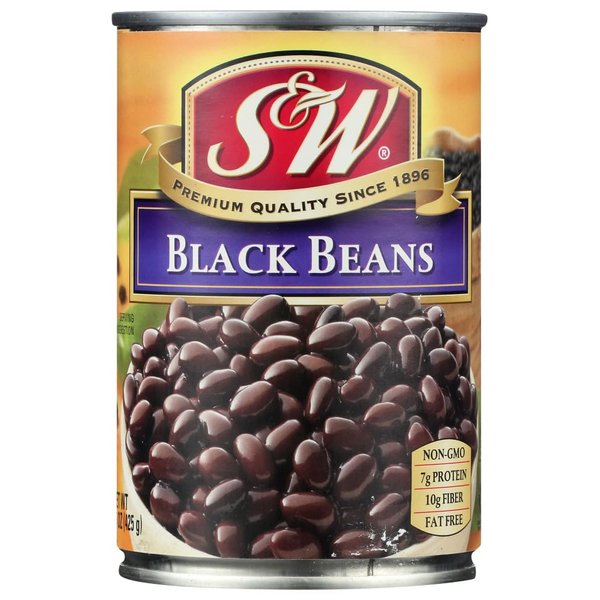 S&W Premium BLACK BEANS 15oz (10 Pack)