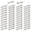 Cinaci 50 Pack 2 Inch / 2.4 Inch / 3 Inch/ 4 Inch Blank Silver Metal DIY Craft French Barrettes Snap Hair Clips Pins for Women Girls Hair Accessories (2.4 Inch)