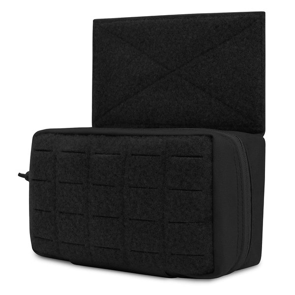 PETAC GEAR Tactical Drop Pouch for Chest Rig,Small Dump Pouches with Inersets,Multi Mission Hanger Tool Bag … (BK)