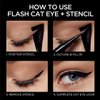 L'Oreal Paris Makeup Infallible Flash Cat Eye Waterproof Liquid Eyeliner, Black, 0.44 oz.