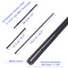 CKG Metal Detector Shovel Travel Carbon Handle Total Length 45.5' Diam 1.1 for Scoop Shovel, Universal Lightweight Pole for Beach Metal Detecting Digging Tools – Black/Travel Size