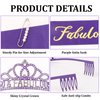 Casoty 60th Birthday Sash and Tiara for Women, Happy 60th Birthday Decorations, Purple 60th Birthday Sash and Tiara Set, 60th Birthday Gifts for Women