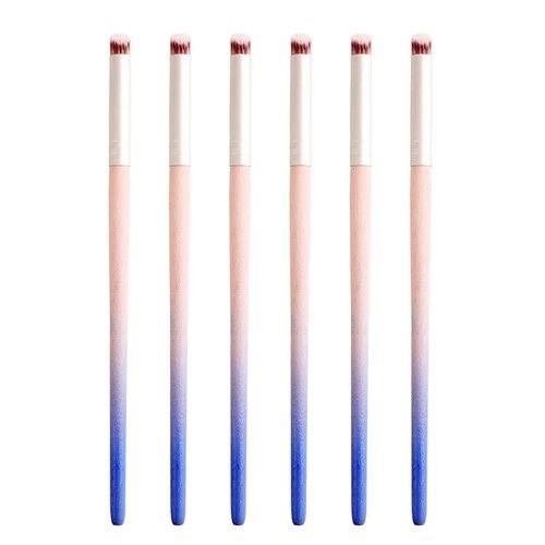 KAAGEE 6pieces Ombre Nail Brush Wood Nail Pen Ombre Brush for Gel Nails Nail Gradient Brush Nail Design Brushes Nail Painting Kit Nail Art Tools Acrylic Nail Accessories