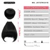 VAVANGA Hair Bun and Bang Set 2PCS, Synthetic Quick Bun N Bang Clip in China Bang Hair Clip on Hair Piece Bun with Bangs for Black Women(#1B, J072)