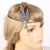 1920s Flapper Headband Great Gatsby Hair Hoops Rhinestone Crystal Tassel Headdress Leaf Pearl Headwear Headpiece Women Girls Hairband Hair Band Party Decoration Cosplay Costume Hair Accessories Golden