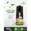 Herbishh Hair Color Shampoo for Gray Hair - Enriched Formula with Keratin & Tuber Fleece Flower - Full Grey Coverage, Easy to Use, Long lasting, Instant - Black (400ml)