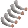 HEGCOIIE 5 Pairs Arm Sleeves for Men and Women - Compression Sleeves - Cooling Sun Sleeve to Arm for Basketball Golf Football (Gray)