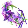 Alove Ditto Purple Butterflies Crown Flower Headband Hair Wreath Butterfly Garland Crown Headpiece for Wedding or Holiday Party