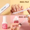 Teenitor Press on Nails Short,576pcs Matte Square Short Fake Nails with Nail Glue, Glue on Nails,24 Colors
