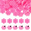 JJUNW 100 Pieces Lash Glue Holder, Lash Glue Flower Cups, Eyelash Extension Glue Holder, Lash Glue Tray Glue Holder Glue Rings Lash Extension for Women Girls Eyelash Extension Supplies (100)