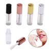 LTKJ 20 Packs 1.2 mL Pretty Empty Lip Gloss Tubes Containers, Clear Mini Refillable Lip Balm Bottles with Rubber Inserts and 3pcs Transfer Pipettes for Lip Samples Travel DIY Makeup (4 Colors)