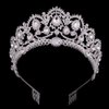 Samky Bride's Bridal Headpiece Rhinestone Wedding Tiara Crown Crystal Hair Accessories for Woman