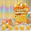 25pcs Pizza 4th Birthday Party Supplies, Pizza Night Cupcake Food Picks Decorations, Pizza Theme Happy Birthday Cupcake Toppers Baby Shower Kids Decoration (4th)