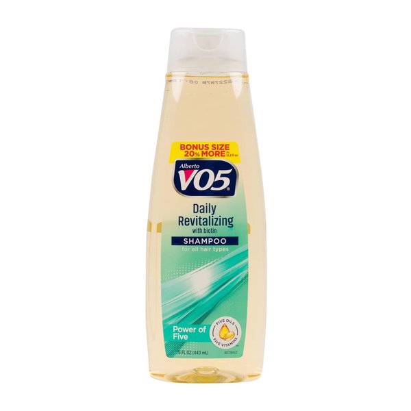 VO5 Alberto Daily Revitalizing Shampoo - Moisturizing Shampoo with Biotin - For All Hair Types - WIth 5 Oils and 5 Vitamins for Healthy Hair - 15 oz