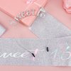 SuPoo Silver 16th Birthday Crown and Sash Sweet 16 Tiara Headband 16th Birthday Decorations for Girls Sweet 16 Sash Happy Sixteen Party Decorations Party Favors Birthday Girl Headband